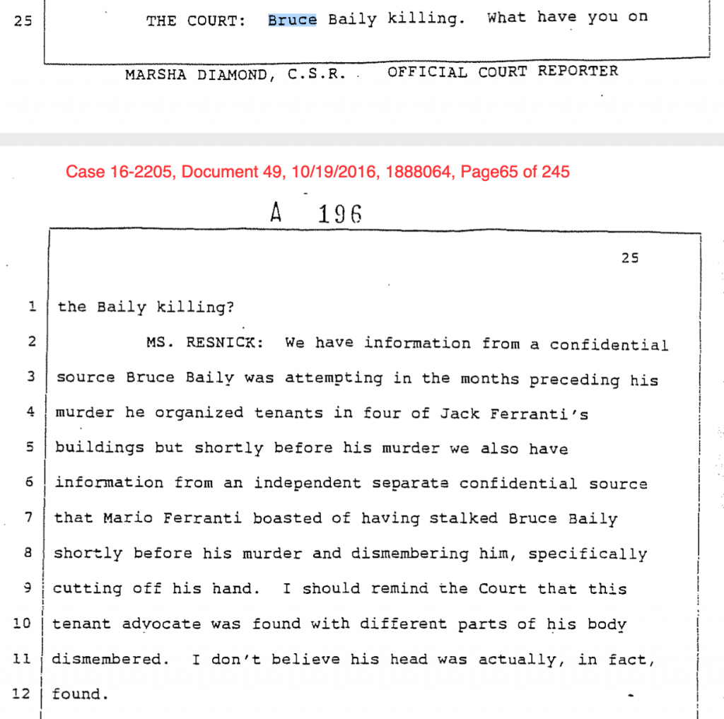 A portion of Jack Ferranti's sentencing transcript