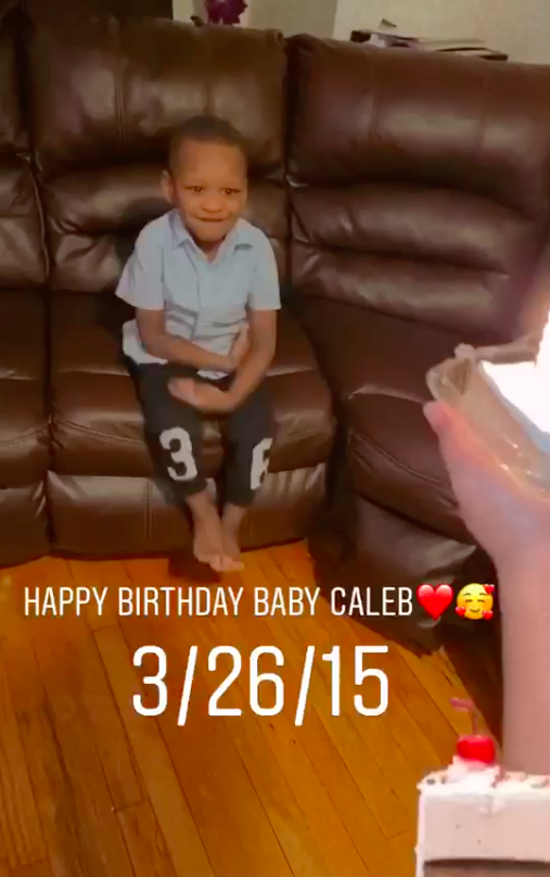 Photo of Caleb on his birthday